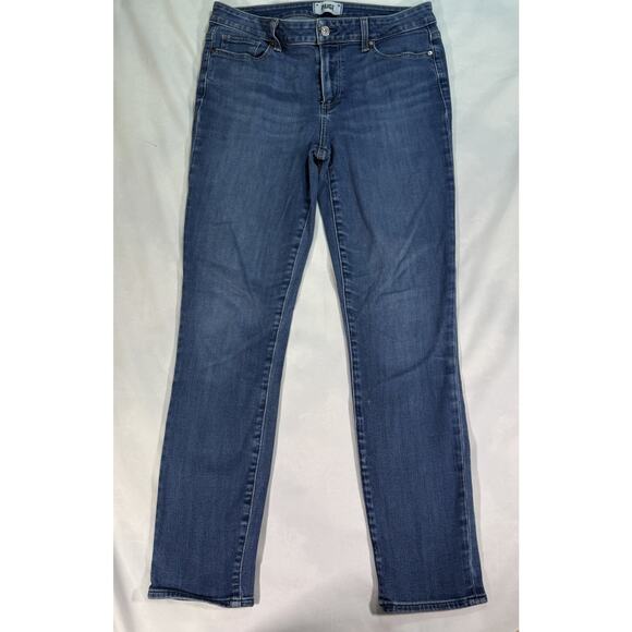Paige Size 30 Skyline Ankle Peg Jeans Medium Wash Skinny LowRise Stretch - Picture 1 of 7